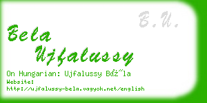 bela ujfalussy business card